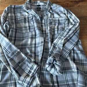Like new! Prana Blue and Cream Plaid Shirt